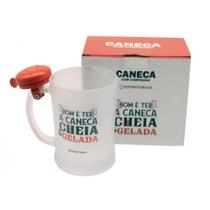 Caneca chopp com campainha Cheia e gelada 650 ml - Zona Criativa - 7908011721828 Caneca chopp com campainha Cheia e gelada 650 ml - Zona Criativa - 7908011721828