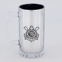 Caneca Chopp Corinthians Vidro Metálico Caneca Chopp Corinthians Vidro Metálico