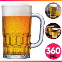 Caneca Chopp De Vidro 360ml Bar Restaurante Cerveja Design Elegante Versátil Prático