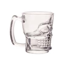 Caneca chopp de vidro caveira clear 365ml home class