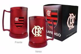 Caneca Chopp Gel Toda Vermelha Escudo E Crf - Flamengo