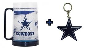 Caneca Chopp Kit NFL Dallas Cowboys Caneca Chopp Térmica Gel + Chaveiro Caneca Chopp Kit NFL Dallas Cowboys Caneca Chopp Térmica Gel + Chaveiro