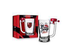 Caneca chopp taberna campainha 340ml flamengo gol e cerveja - Brasfoot Presentes