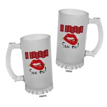 Caneca Chopp Vidro 475ml A Danada Sou Eu Engraçadas