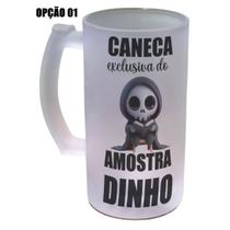 Caneca Chopp Vidro 475ml Hummm Eu Gosto Assim Amostradinho