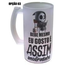Caneca Chopp Vidro 475ml Hummm Eu Gosto Assim Amostradinho