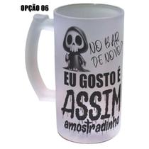 Caneca Chopp Vidro 475ml Hummm Eu Gosto Assim Amostradinho