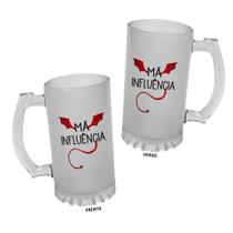Caneca Chopp Vidro 475ml Má Influência Engraçadas Caneca Chopp Vidro 475ml Má Influência Engraçadas