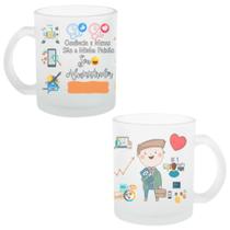 Caneca Chopp Vidro Jateado Profissão Administração ADM RH 325ml 1 Unidade Mod. 03 + Caixinha