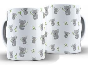 Caneca Coala Divertida Porcelana Xícara 325ml + Caixa Presente Caneca Coala Divertida Porcelana Xícara 325ml + Caixa Presente