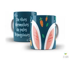 Caneca coelhinho, de olhos vermelhos, de pelos branquinhos Caneca coelhinho, de olhos vermelhos, de pelos branquinhos