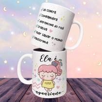 Caneca Coleção Signos Cute - Aquario - Caneca de Porcelana