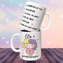 Caneca Coleção Signos Cute - Gêmeos - Caneca de Porcelana Caneca Coleção Signos Cute - Gêmeos - Caneca de Porcelana