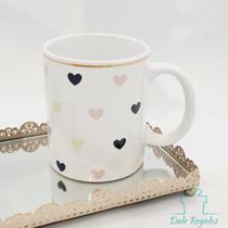 Caneca Color Hearts Coraçoes Porcelana 350ml Lyor Ref.6356