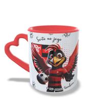 Caneca Com Alça de Coração Sorte no Jogo e no Amor Também