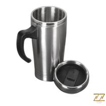 Caneca Com Alça e tampa - Inox - 450ml