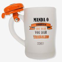 Caneca Com Campainha Hoje Eu Vou Dar Trabalho - Zonacriativa