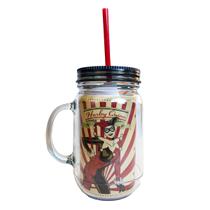 Caneca com Canudo Arlequina Clássica - 600ml