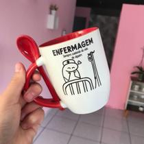 Caneca com Colher Enfermagem Caneca com Colher Enfermagem