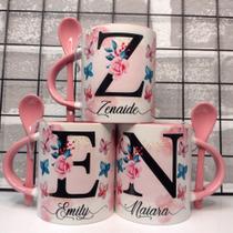 Caneca com colher personalizada