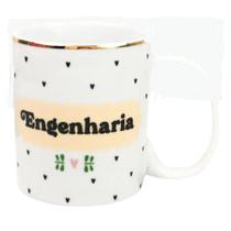 Caneca Com Fio De Ouro Engenharia 300ml Caneca Com Fio De Ouro Engenharia 300ml