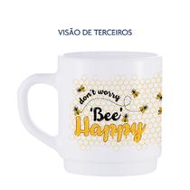 Caneca com Frases MUG Motivacional Bee Happy 310ml