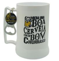 Caneca com Gel Congelante Boa Cerveja + Brinde Abridor 400ml