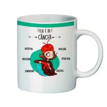 Caneca com ilustrações do signo de câncer