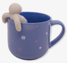 Caneca com Infusor de Chá Disney Stitch Relaxe 350 ML Cor:azul Caneca com Infusor de Chá Disney Stitch Relaxe 350 ML Cor:azul