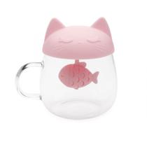 Caneca Com Infusor Gato Rosa - Imaginarium