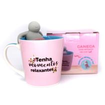 Caneca com Infusor Pensamentos Positivos - ZonaCriativa