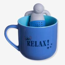 Caneca com Infusor Stitch Relaxa - Disney