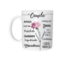 Caneca Com Nome Camila de Plástico Rígido