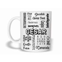 Caneca Com Nome César de Plástico Rígido