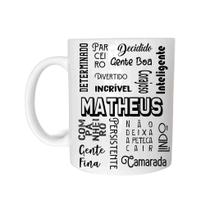 Caneca Com Nome Matheus de Plástico Rígido