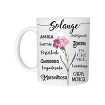 Caneca Com Nome Solange de Plástico Rígido