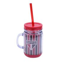 Caneca com tampa e canudo 420ml - spfc