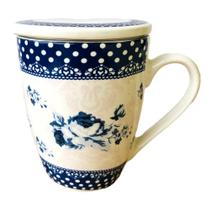 Caneca com tampa e filtro 340 ml lyor grecia 2176 porcelana Caneca com tampa e filtro 340 ml lyor grecia 2176 porcelana