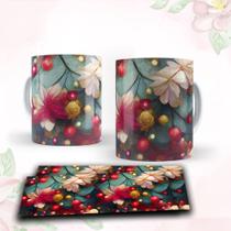 Caneca com tema floral