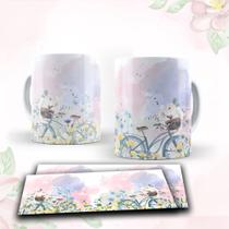 Caneca com tema floral