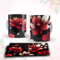 Caneca com tema floral