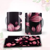 Caneca com tema floral