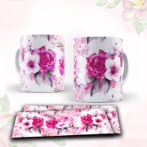 Caneca com tema floral