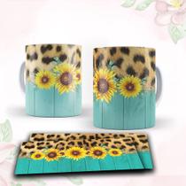 Caneca com tema floral