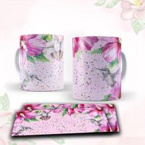 Caneca com tema floral