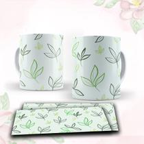 Caneca com tema floral