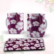 Caneca com tema floral