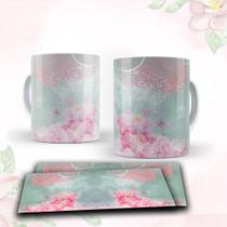 Caneca com tema floral