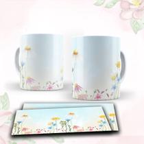 Caneca com tema floral