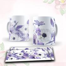 Caneca com tema floral
